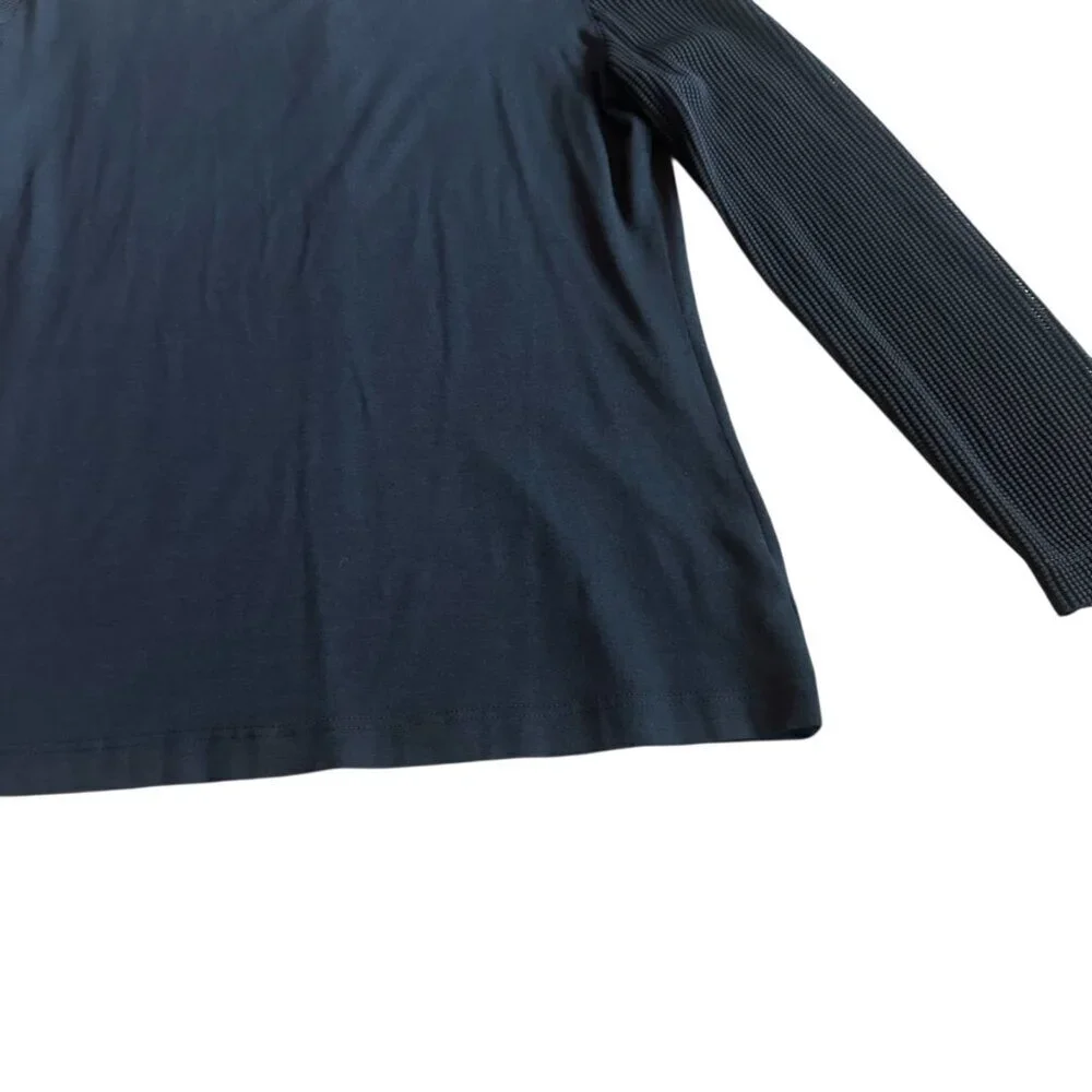 Akris Punto Long Sleeve Shirt Crew Neck Mesh Sleeves Pullover Size 8 Women's - Picture 4 of 11